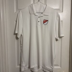 Adidas Men’s MLS Major League Sports Professional Soccer Polo Shirt White, Sz XL